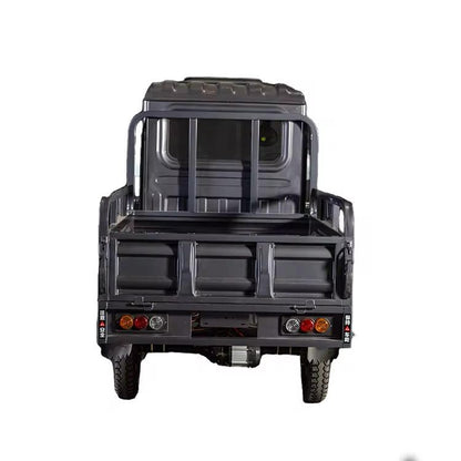 Rear view of Windhorse electric cargo vehicle showing tail lights and heavy-duty cargo box.