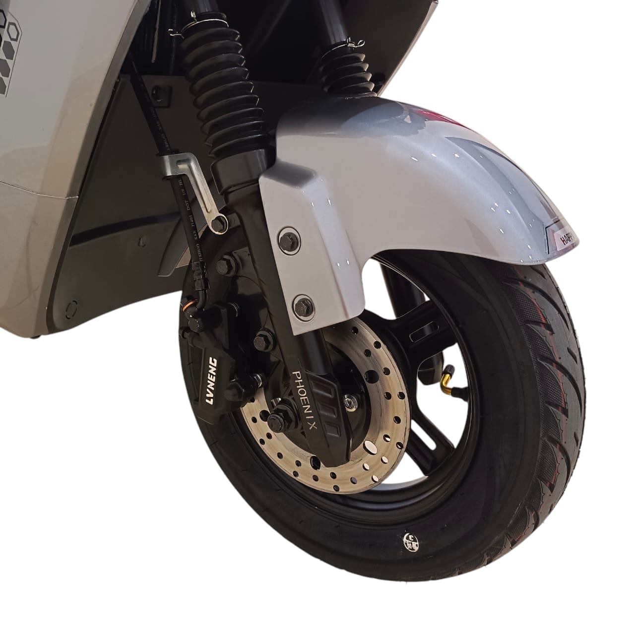 Front wheel with disc brake