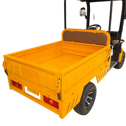 Large rear cargo bed without rear seats of V7 Electric Cargo Vehicle for transporting goods and equipment