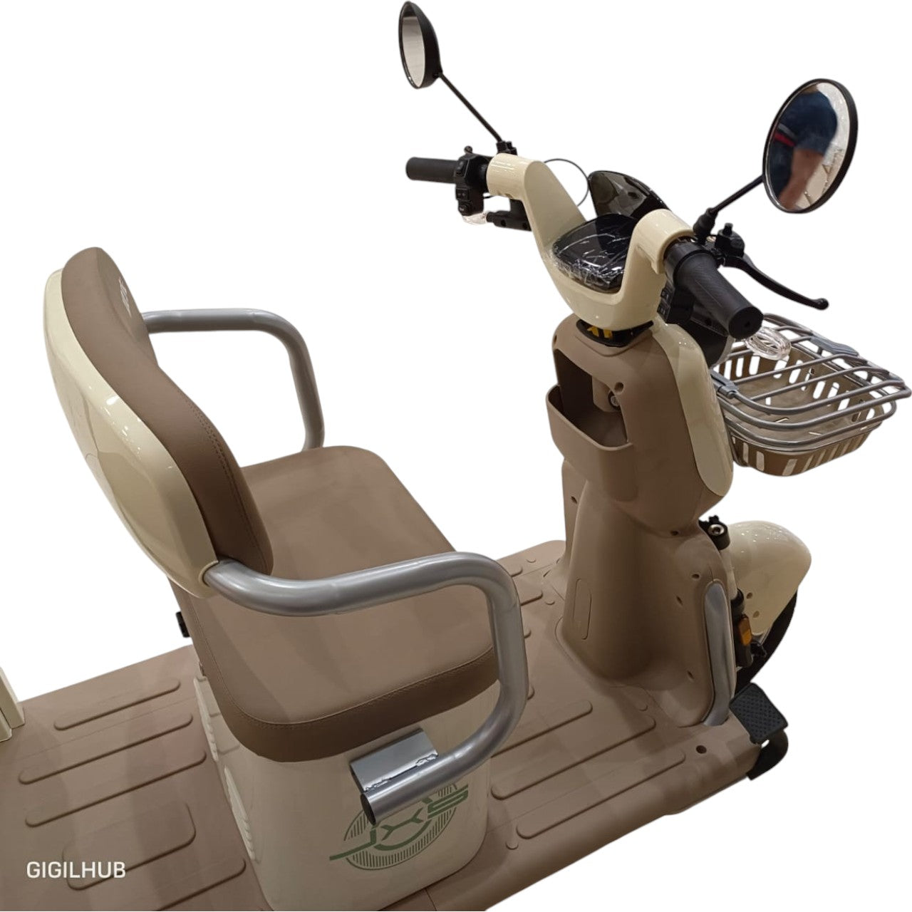 F7 Tri-Wheel Three Seater Panda Style Electric Golf Cart-GIGILHUB