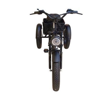 A3 tri-wheel electric bike narrow front view