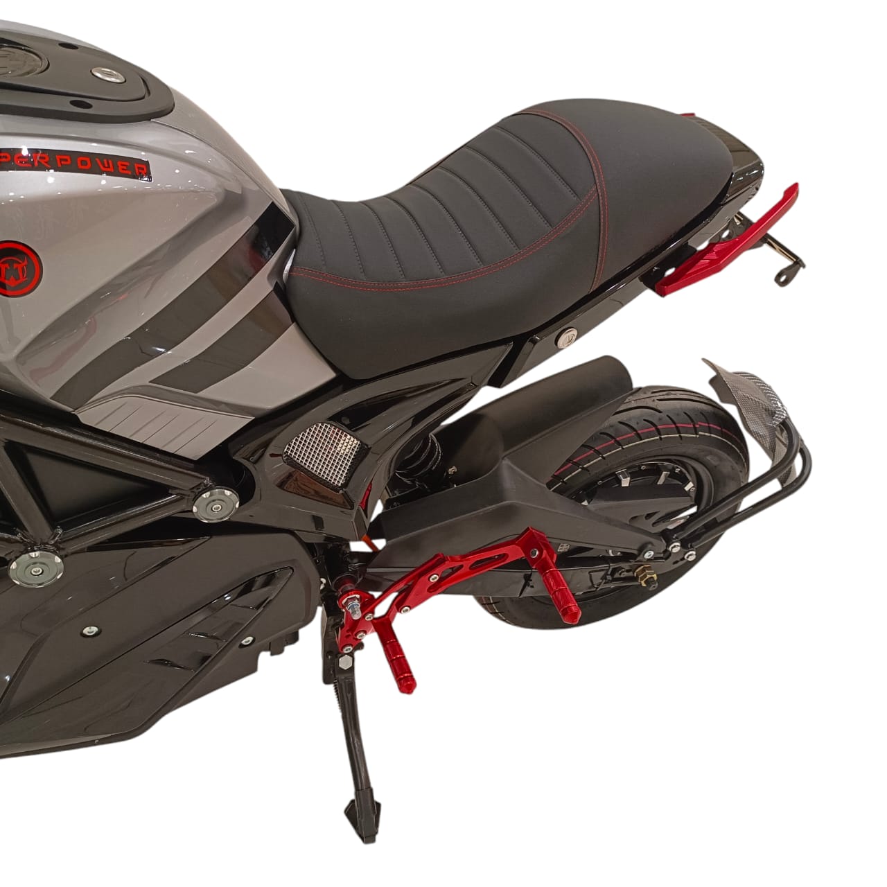 Comfortable two-seater ergonomic seat of A-1 electric motorcycle