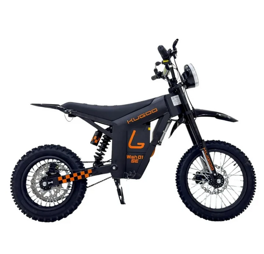 Kugoo Wish 01 SE Edition electric dirt bike side view with off-road tyres